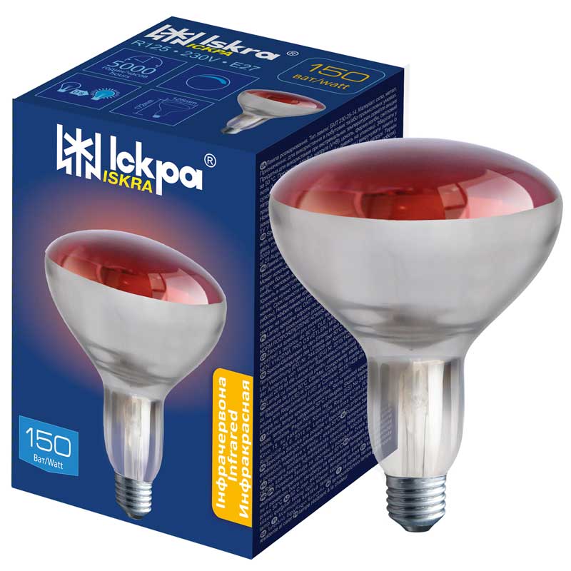 Лампа ИКЗК 230-150-3 Е27 R125 инд. ISKRA