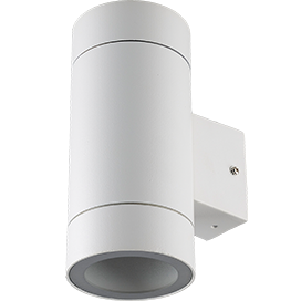 Светильник накладной Ecola GX53 LED 8013A IP65 прозрачный Цилиндр металл. 2*GX53 белый матовый 205x140x90 /FW53C2ECH/