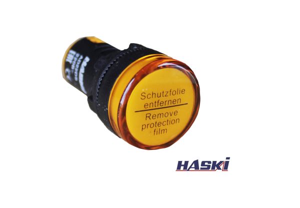 Арматура сигнальная AD-22DS (LED) d22мм желтая  24В AC/DC HASKI