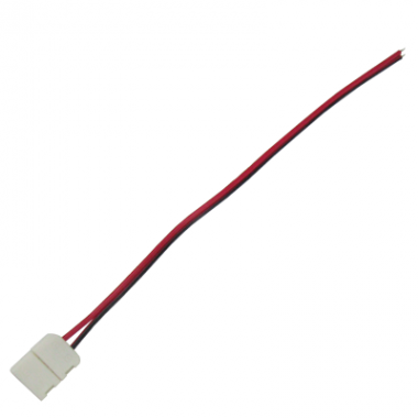 Коннектор Ecola LED strip connector соед кабель с одним 2-х конт зажимным разъемом 8mm 15 см 1шт /SC28U1ESB/