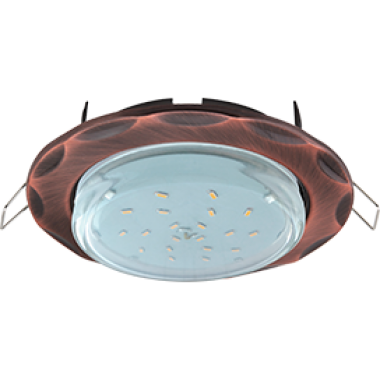 Светильник встраиваемый Ecola GX53 H4 9014 без рефл. "Звезда" черненая медь 38x116 (к+) /FP81H4ECB/