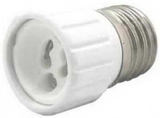 Переходник Ecola base с цоколя E27 на GU10 керамический в пластике белый /A7G10WEAY/