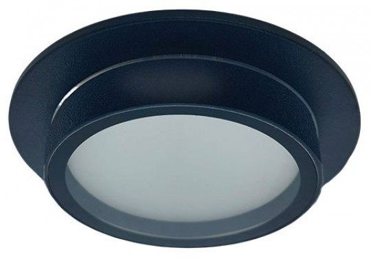 Светильник встраиваемый Ecola GX53 H4 SP5370 спот IP65 Черный матовый с черной окантовкой  110х54 (к+) /SQ530BECB/