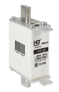 Плавкая вставка предохранителя ППН-33, габарит 00C, 160/10А HLT