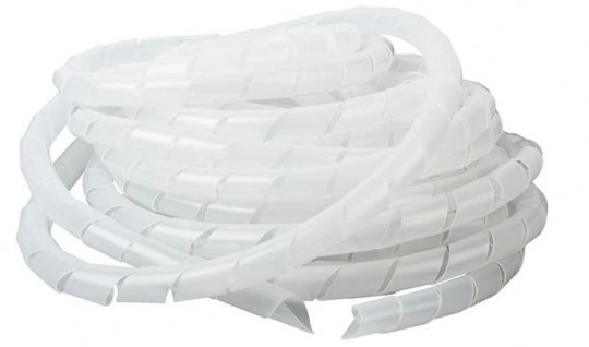 Лента спиральная монтажная пластиковая ЛСМ-19 белый (уп/10м) HLT