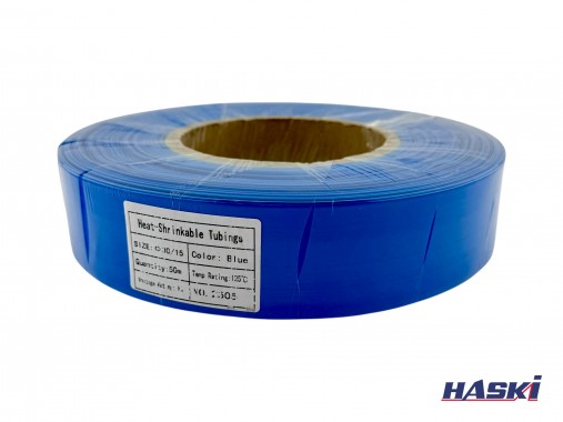 Термоусаживаемая трубка ТУТнг 30/15 синяя (50 м/ролл) HASKI 