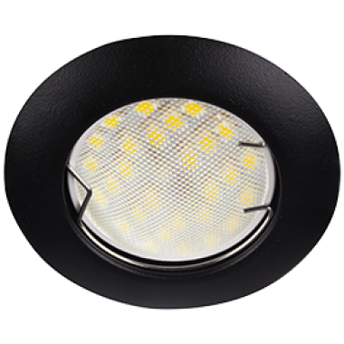 Светильник встраиваемый Ecola Light MR16 DL92 GU5.3 выпуклый черный матовый 30x80 2pack (кd74) /FU1622EFY/