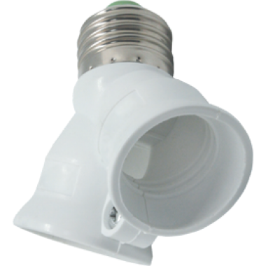 Переходник Ecola base с цоколя E27 на 2хE27 белый /A7T27WEAY/ 