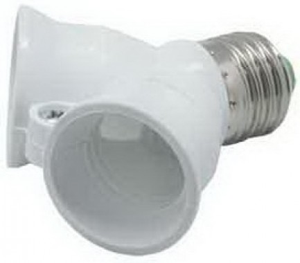 Переходник Ecola base с цоколя E27 на 2хE27 белый /A7T27WEAY/ 