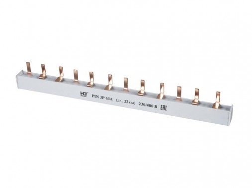 Шина соединительная типа PIN (штырь) 3Р 63А (дл.1м) HLT