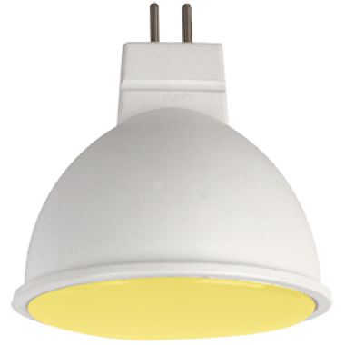 Лампа светодиодная Ecola MR16 LED color 7,0W 220V GU5.3 матовое стекло (композит) yellow желтый 47х50 /M2TY70ELC/