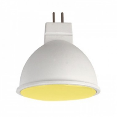 Лампа светодиодная Ecola MR16 LED color 7,0W 220V GU5.3 матовое стекло (композит) yellow желтый 47х50 /M2TY70ELC/