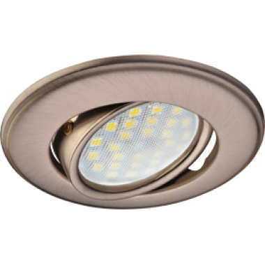 Светильник встраиваемый Ecola MR16 DH03 GU5.3 поворотный выпуклый (скрытый крепеж лампы) сатин-хром 25x88 (кd74) /FN1601EFS/