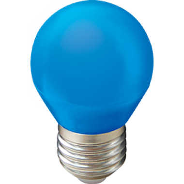 Лампа светодиодная Ecola globe LED color 5,0W G45 220V E27 Blue шар Синий матовая колба 77x45  [K7CB50ELB]