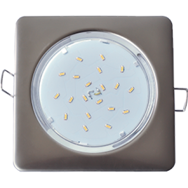 Светильник встраиваемый Ecola GX53 H4 Square квадрат выпуклый без рефл. жемчуг 107x41 (к+) /FP53S4ECB/