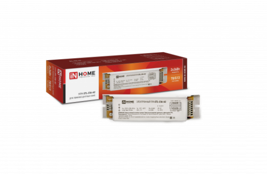 ЭПРА для люминесцентных ламп ETL-236-А2 2х36Вт Т8/G13 IN HOME