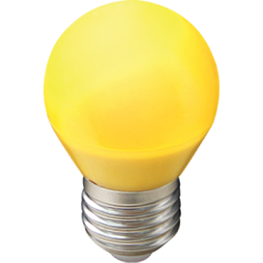 Лампа светодиодная Ecola globe   LED color  5,0W G45 220V E27 Yellow шар Желтый матовая колба 77x45 /K7CY50ELB/