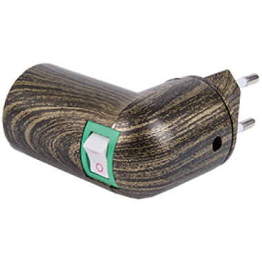 Переходник Ecola base вилка-патрон E27 с выключателем черненая бронза /APT7SOEAY/   