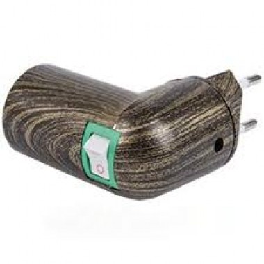 Переходник Ecola base вилка-патрон E27 с выключателем черненая бронза /APT7SOEAY/   