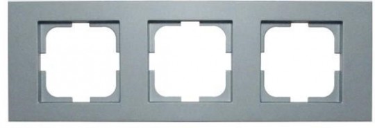 РАМКА ТРОЙНАЯ (СЕРЕБРИСТЫЙ ЦВЕТ) GRANO