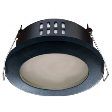 Светильник встраиваемый Ecola GX53 H9 защищенный IP65 без рефл. черный матовый 98х55 /FM5365ECB/