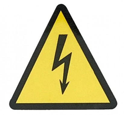 Знаки электробезопасности наклейка "Молния" 50×50×50мм (уп./108 шт) HLT