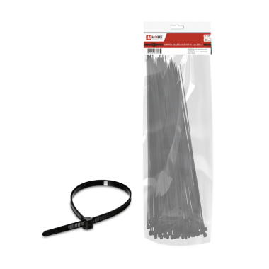 Хомут КСС-А 7,6х500 нейлоновый с УФ защитой черный (100шт./упак.) IN HOME
