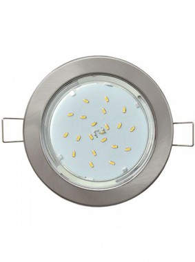 Светильник встраиваемый Ecola Light GX53-H6 металл. плоский сатин-хром 101x16 /TS5325ECB/