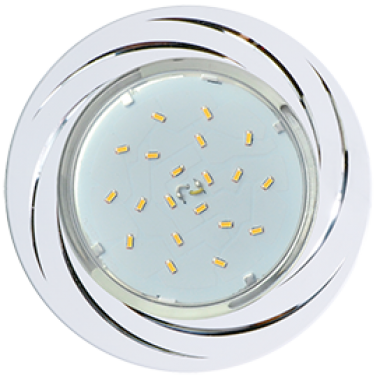 Светильник встраиваемый Ecola GX53 H4 DL5386 без рефл. Вихрь белый/алюм 20x110 (к+) /FW5386ECB/