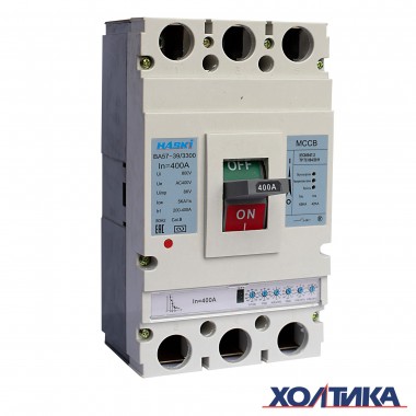 Автоматический выключатель ВА57-39 - 4710 - НР230AC с электронным расцепителем 3P 400А HASKI