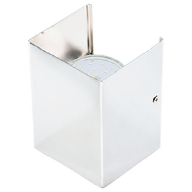 Светильник настенный Ecola GX53-N52 бра прямоугольный белый 2* GX53 100х140х90 (1 из цв. уп. по 2) /FWN52FECB/