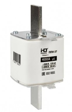 Плавкая вставка предохранителя ППН-37, габарит 2, 400А HLT