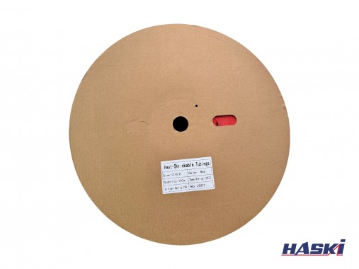 Термоусаживаемая трубка ТУТнг 16/8 красная (100 м/ролл) HASKI 