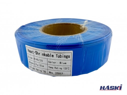 Термоусаживаемая трубка ТУТнг 40/20 синяя (50м/ролл) HASKI 