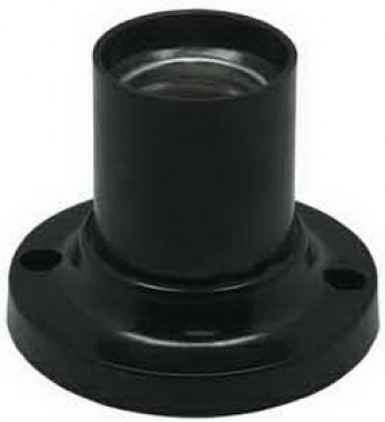 Патрон накладной Ecola base прямой E27 черный /AB7STBEAY/