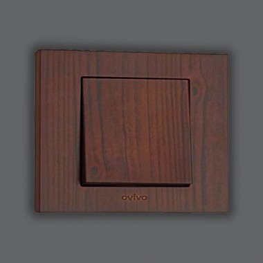 Выключатель двойной (ореховый цвет) GRANO