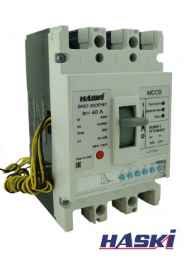 Автоматический выключатель ВА57-33 - 4710 - НР230AC с электронным расцепителем 3Р 40А HASKI