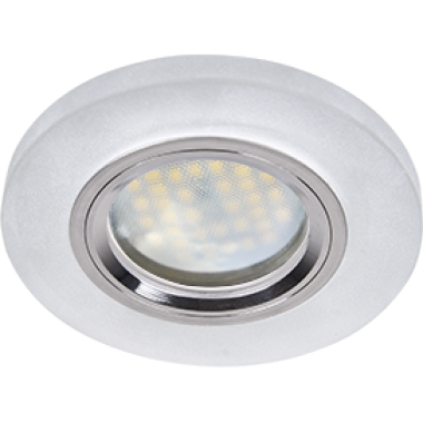 Светильник встраивамый Ecola MR16 DL1650 GU5.3 Glass Стекло Круг матовое/хром 25x95 (кd74) /FN1650EFF/