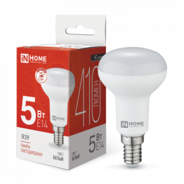 Лампа светодиодная LED-R39-VC 5Вт 230В Е14 4000К 410Лм IN HOME