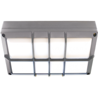 Светильник накладной Ecola GX53 LED 3082W IP65 матовый прямоугольник с решеткой алюминий 2*GX53 Серый 215x135x65 /FS53RSECS/