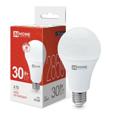 Лампа светодиодная LED-A70-VC 30Вт 230В Е27 4000К 2850Лм IN HOME