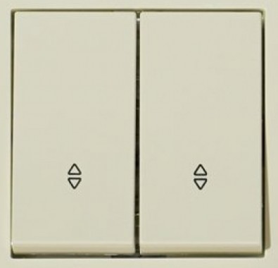 ВЫКЛЮЧАТЕЛЬ ДВОЙНОЙ ПРОХОДНОЙ (КРЕМОВЫЙ ЦВЕТ) М + К