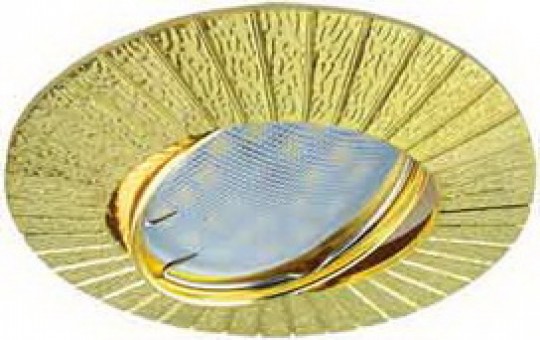 Светильник встраиваемый Ecola MR16 DL119 GU5.3 литой поворотный Рифленые лучи золото 25x91 /FG1603EFF/