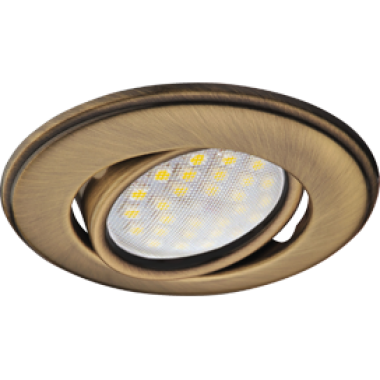 Светильник встраиваемый Ecola MR16 DH03 GU5.3 поворотный выпуклый (скрытый крепеж лампы) бронза 25х88 (kd74) /FB1601EFS/