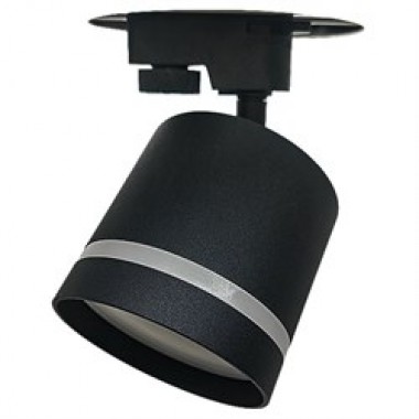 Cветильник трековый GX53 Ecola TRS5 углубленный с матовой полосой Черный 85x80x157