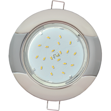 Светильник встраиваемый Ecola GX53 H4 9012 без рефл. "Волна" жемчуг-серебро 38x116 (к+) /FA71H4ECB/