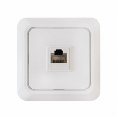 Розетка компьютерная  RJ-45 BOLLETO белая 7035 IN HOME