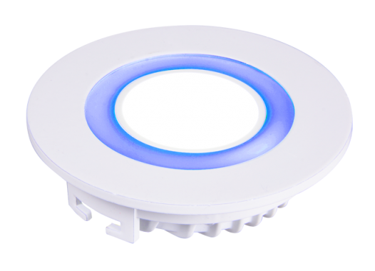 Светильник встраиваемый PPL-R 180140 (18031)  12W/4W  6500K  blue 3 pin синий круглый