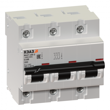 Выключатель автоматический модульный ВА47-100-3С16-УХЛ3-КЭАЗ
