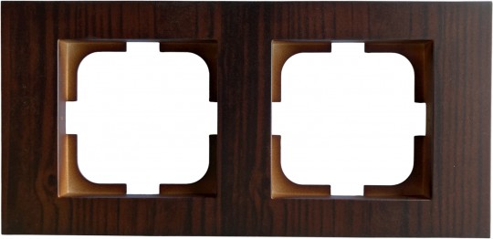 РАМКА ДВОЙНАЯ (ОРЕХОВЫЙ ЦВЕТ) GRANO